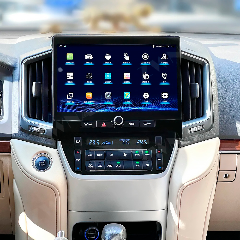 Автомагнитола Тесла стиль для Toyota Land Cruiser 200 2016-2022