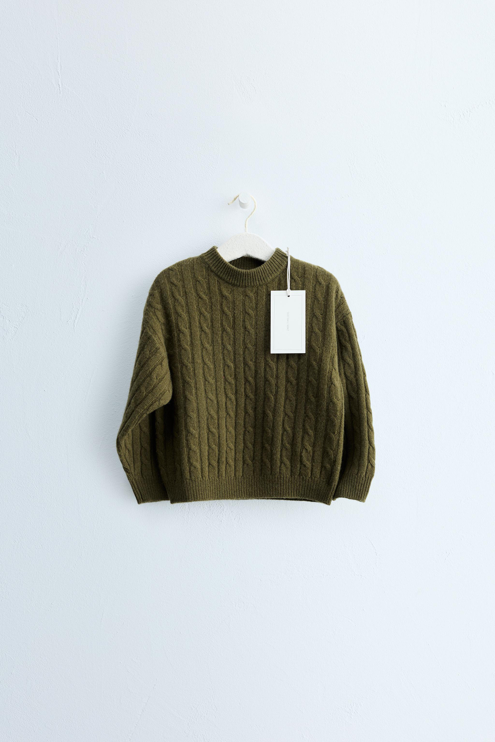 ZARA TIMELESS — СВИТЕР ИЗ 100% ШЕРСТИ, КОРИЧНЕВЫЙ/ЗЕЛЕНЫЙ