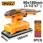 Вибрационная шлифовальная машина INGCO FS3216 INDUSTRIAL 320 Вт 180х90 мм