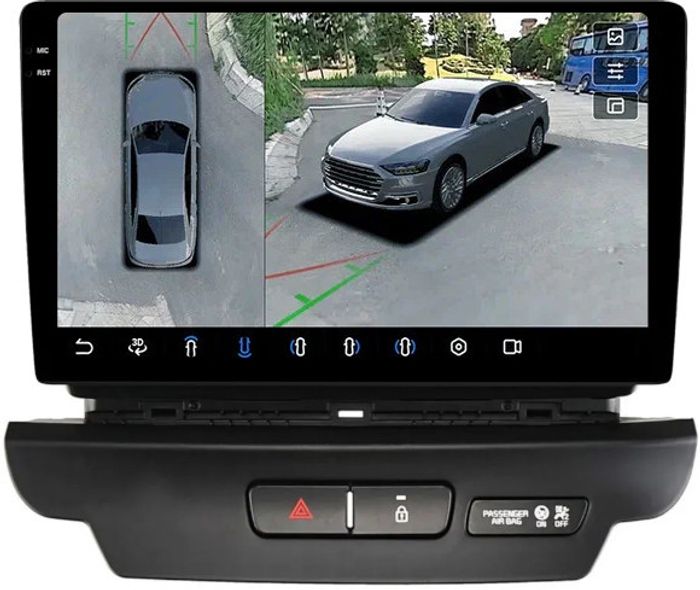Магнитола для KIA Ceed 3 2018-2020 - FarCar BX10-360-1173 монитор 10.36" 2K QLED на Android 13, Быстрая, CarPlay, 4G SIM-слот, 4 камеры в комплекте