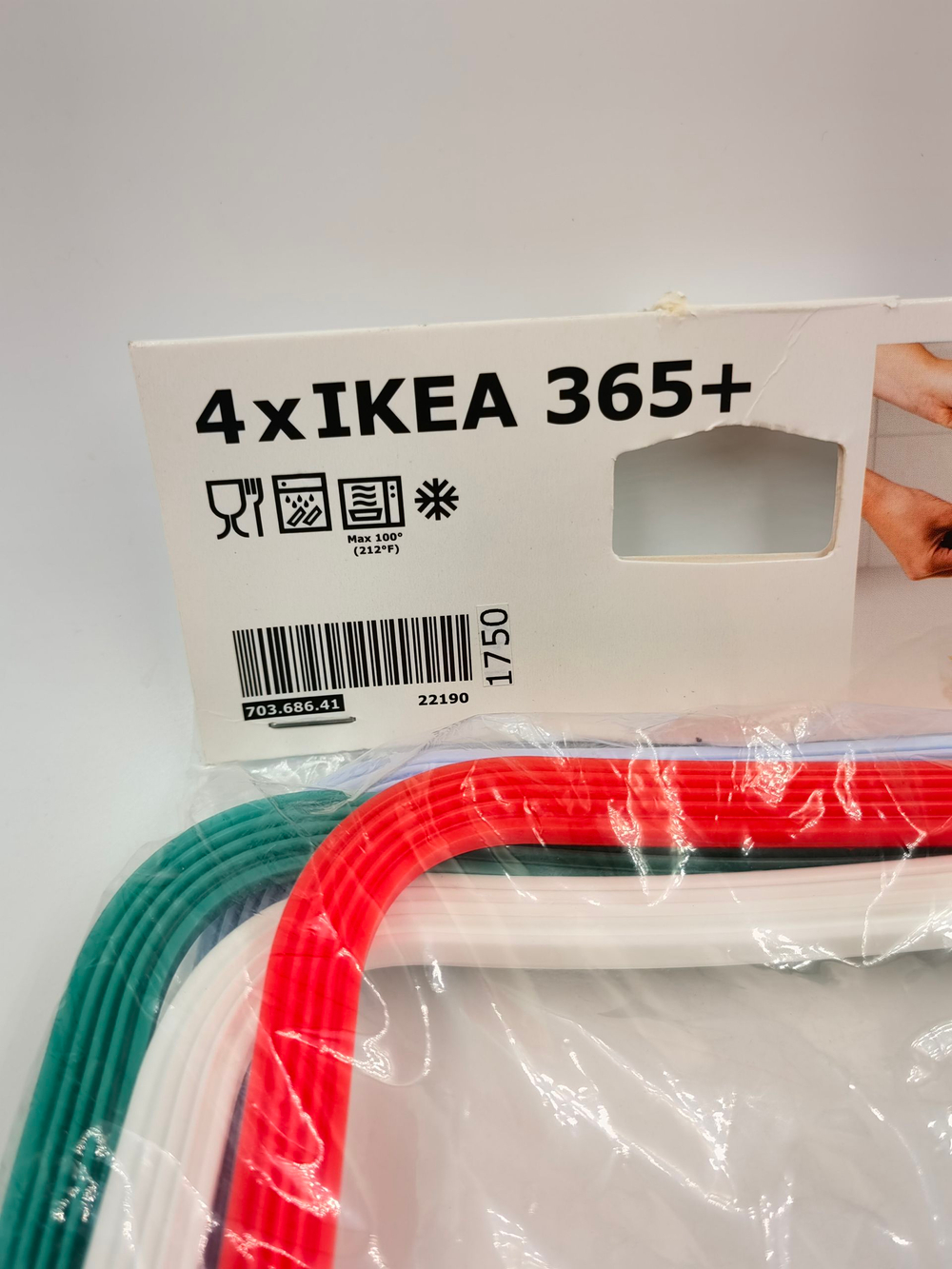 Уплотнительные резинки квадратные IKEA для пищевого контейнера "365+", в упаковке 4 шт.