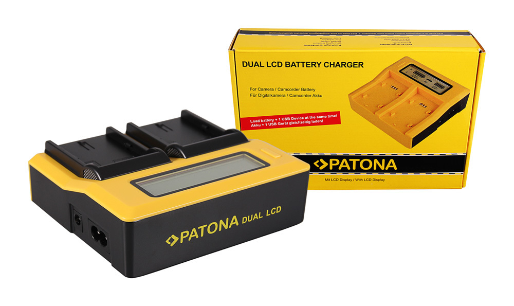 PATONA Dual LCD USB для 2х аккумуляторов LP-E6