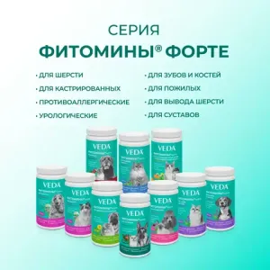 Комплекс Фитомины Форте для кастрированных котов и стерилизованных кошек, 200 таблеток