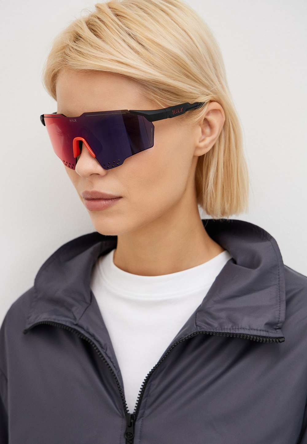 Спортивные очки с диоптриями HILX Gladiator (L) / Matt Black / Red Mirror Lens