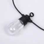 Гирлянда для улицы НИТЬ «Алмазная россыпь» 5 м 10 ламп LED (4*5 см), черный провод, авторежим,IP-65, Теплый белый (возможность соединения)