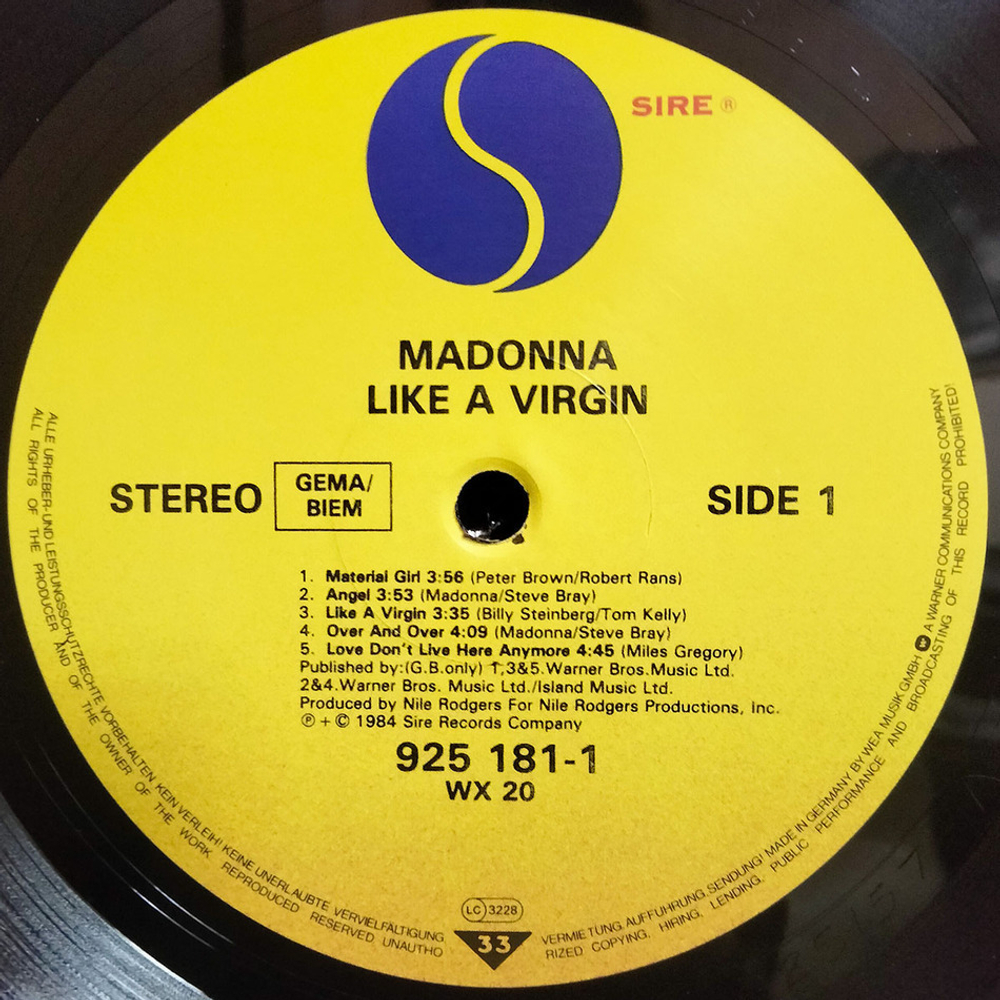 Madonna / Like A Virgin (LP)