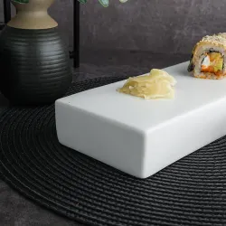 Блюдо прямоугольное 41*10 см h4 см брусок для закусок White Matt Panasia P.L. Proff Cuisine [1]