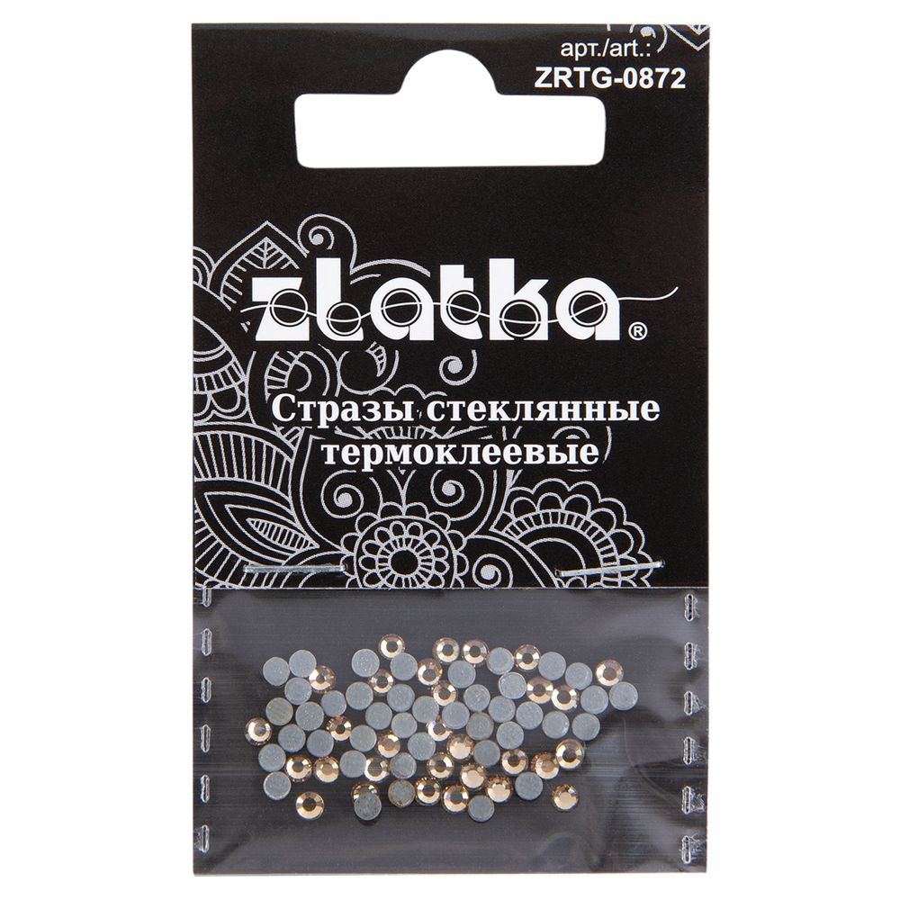Стразы клеевые стекло 2.4 мм, 360 шт, SS08 №16 желтый (Light Colorado Topaz), Zlatka ZRTG-0872