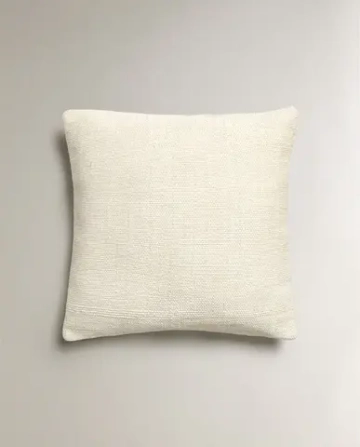 ZARA HOME РЕЛЬЕФНЫЙ ЧЕХОЛ ДЛЯ ДЕКОРАТИВНОЙ ПОДУШКИ, ЭКРЮ