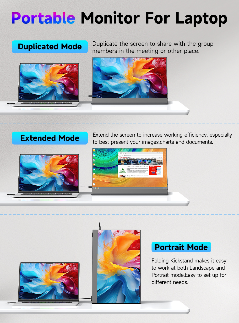 13.3" Портативный монитор UPERFECT O2 Lite 4К 3840x2160, 60 Гц, OLED