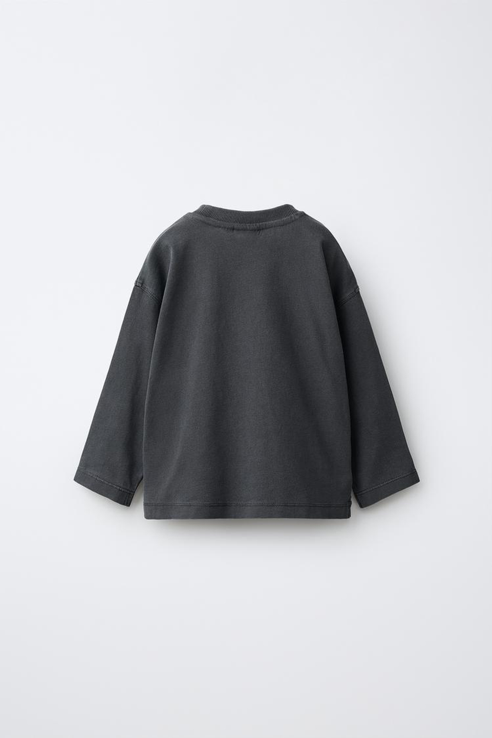 ZARA ФУТБОЛКА GARMENT DEY, ТЕМНЫЙ АНТРАЦИТ