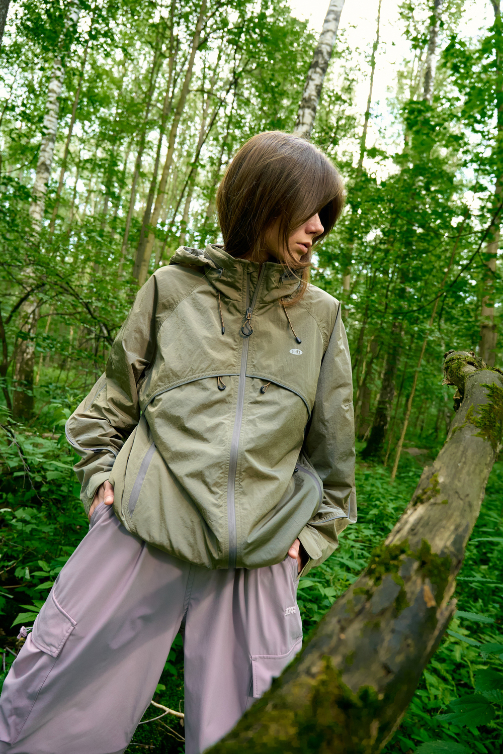 Куртка Nothomme Blue Reflective Stand-Up Collar Waterproof  "Khaki"