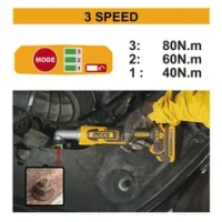 Аккумуляторная угловая трещотка BL 20В 80Hm 3/8, без АКБ и ЗУ INGCO CAIWLI2081 INDUSTRIA