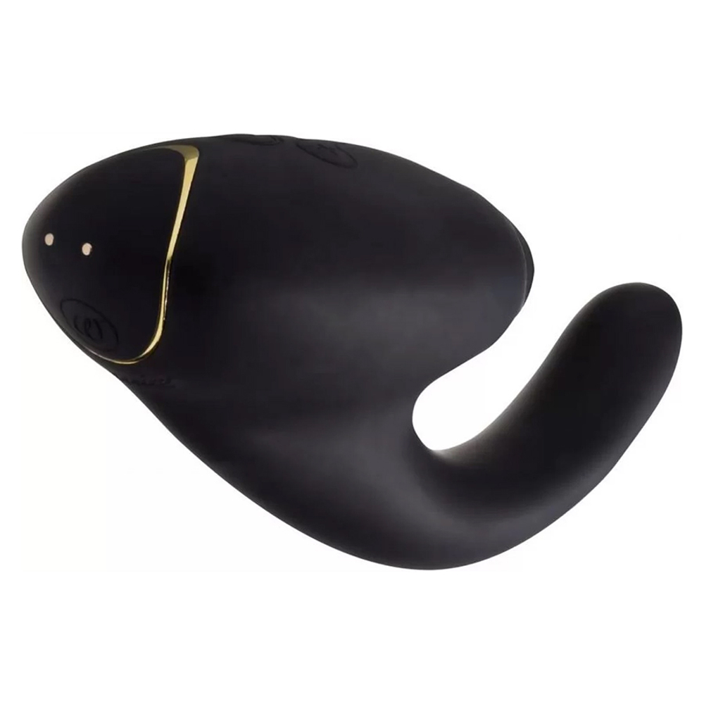 Черный вибратор 19,2см с вакуумным клиторальным стимулятором Womanizer InsideOut Dual G-Spot & Clitoral Stimulator Black WZ07AC0100