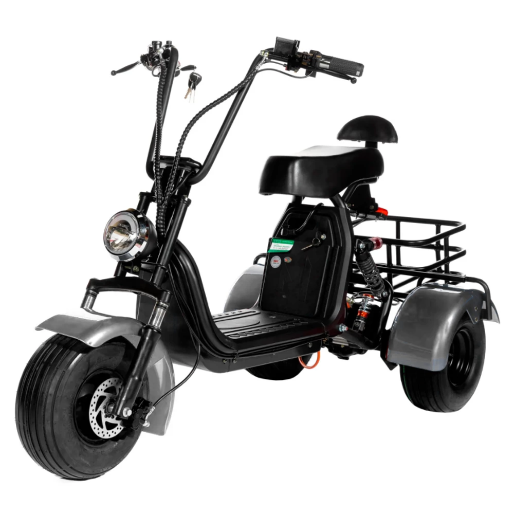 ЭЛЕКТРОСКУТЕР CITYCOCO GT X5 TRIKE 1500W 15AH 48V Серый
