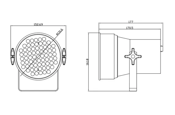 Involight LEDPAR36/BK