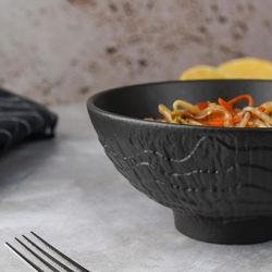 Салатник 300 мл d 13 см h6 см емкость для закусок Black Raw Wood P.L. Proff Cuisine [6]
