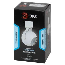 Трековый светильник однофазный ЭРА Round TR35-GU10 WH под лампу GU10 белый | Однофазные светильники под лампу