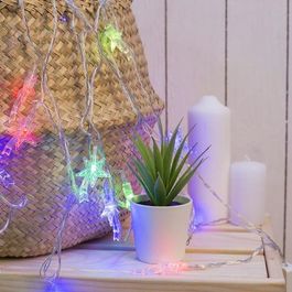 Гирлянда "Нить" с насадками “Комета”, 5 м, LED-20-220V, мигает, нить прозрачная, свечение мульти