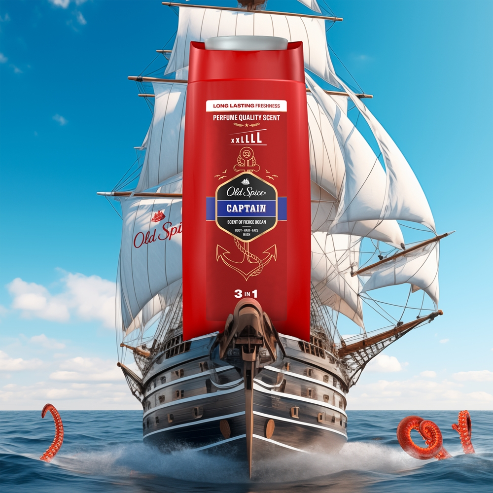 Old Spice Captain - Гель для душа для мужчин, 675 ml