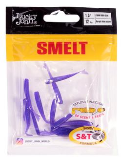Слаги съедобные Lucky John Smelt 1.5" (3.8 см), цвет S66, 12 шт