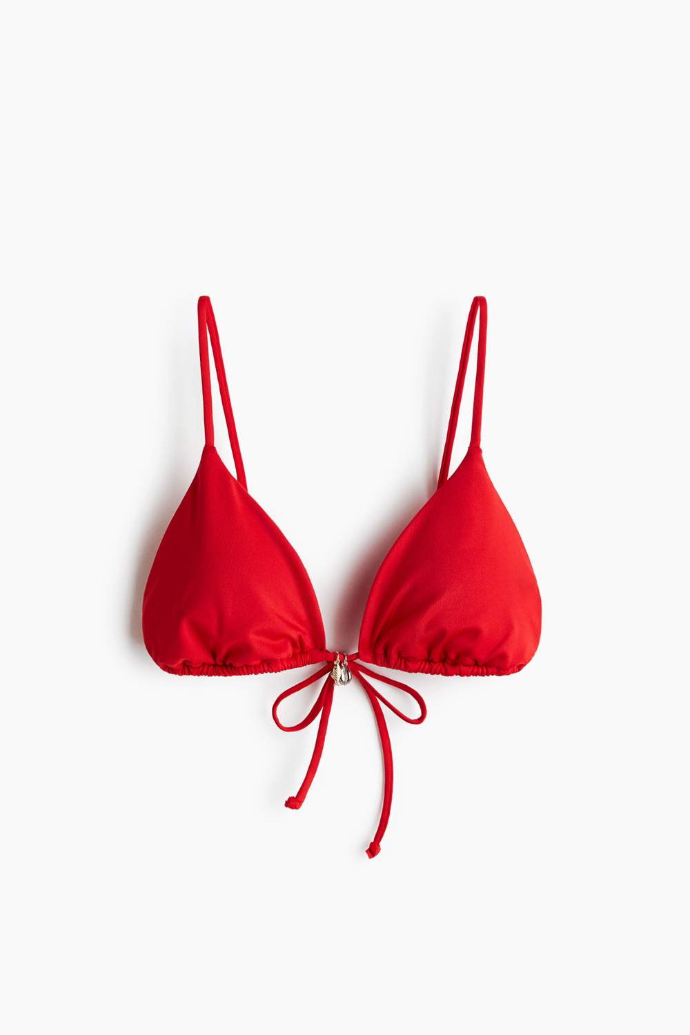 Треугольный топ бикини со вкладышами — Красный - H&M