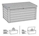 Keter Сундук Кортина (Cortina box 570L) 570л, графит — фото 6