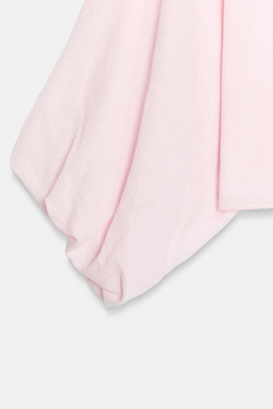 ZARA ТРИКОТАЖНЫЙ ТОП С ОБЪЕМНЫМИ РУКАВАМИ, ЦВЕТ РОЗОВОГО ДЕРЕВА
