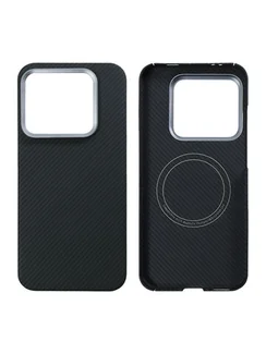 Карбоновый чехол для Realme GT8 Pro с MagSafe, Черный (Black)