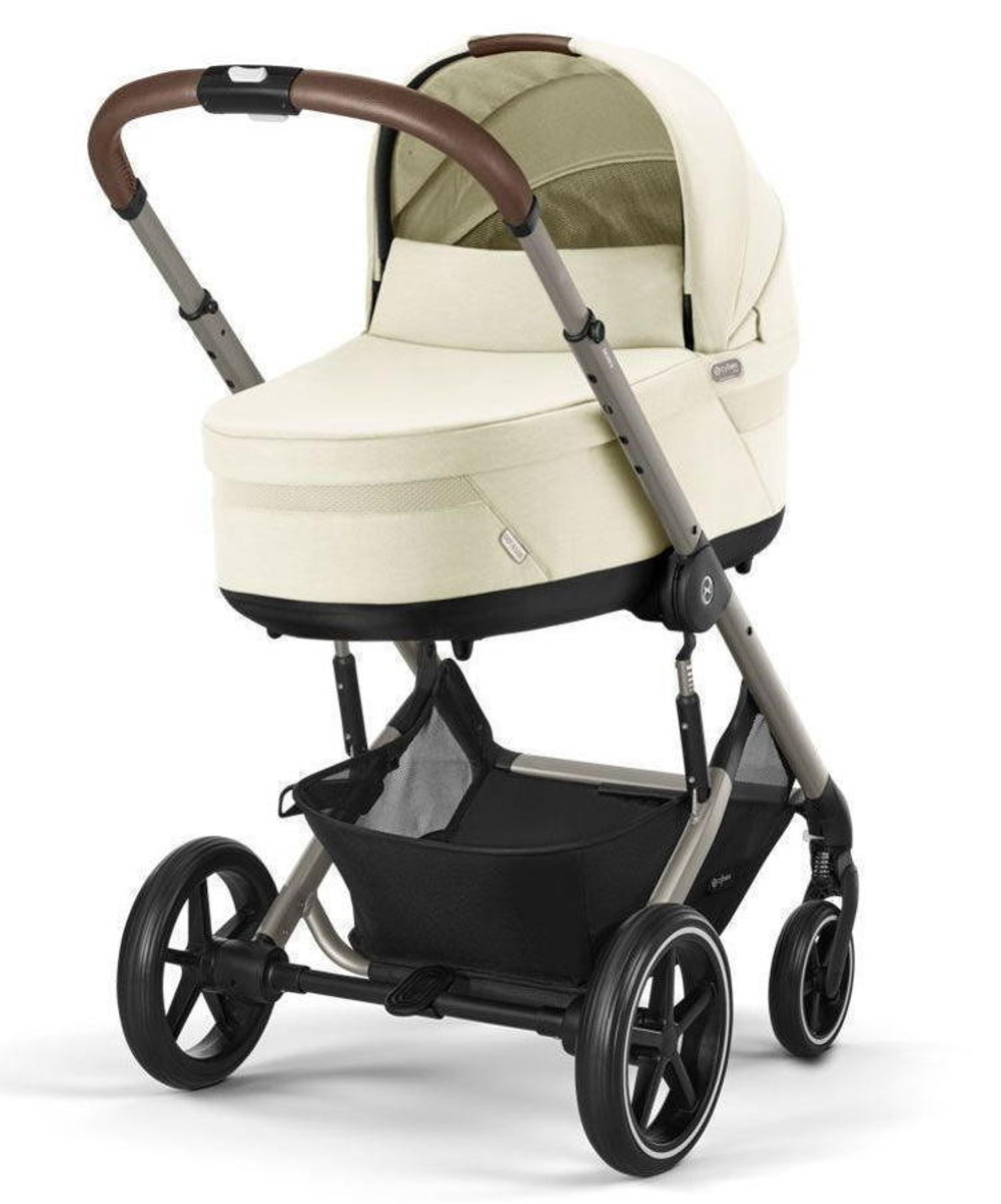 Коляска Cybex Balios S Lux TPE complete Cloud G Ocean Blue Plus 3 в 1 Seashell Beige с дождевиками