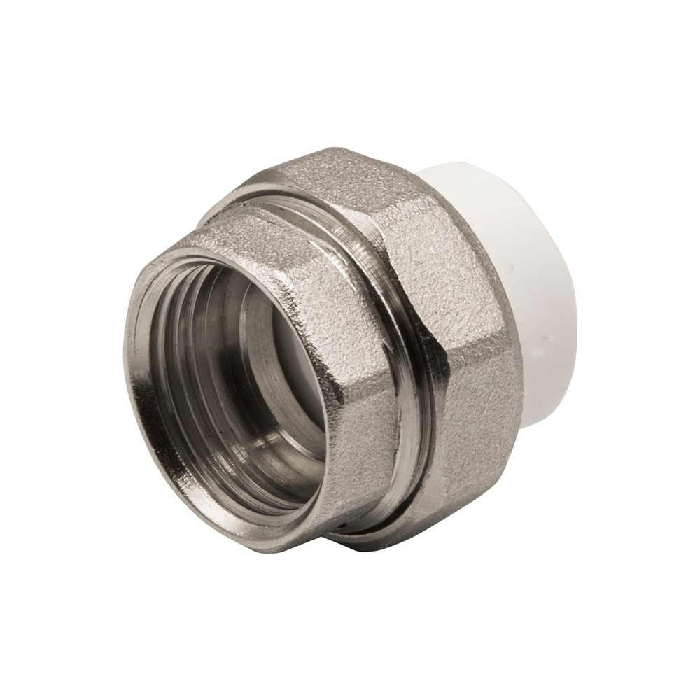 Муфта комб. разъемная, вн 20х3/4" EVER® БЕЛЫЙ штрихкод (Россия)