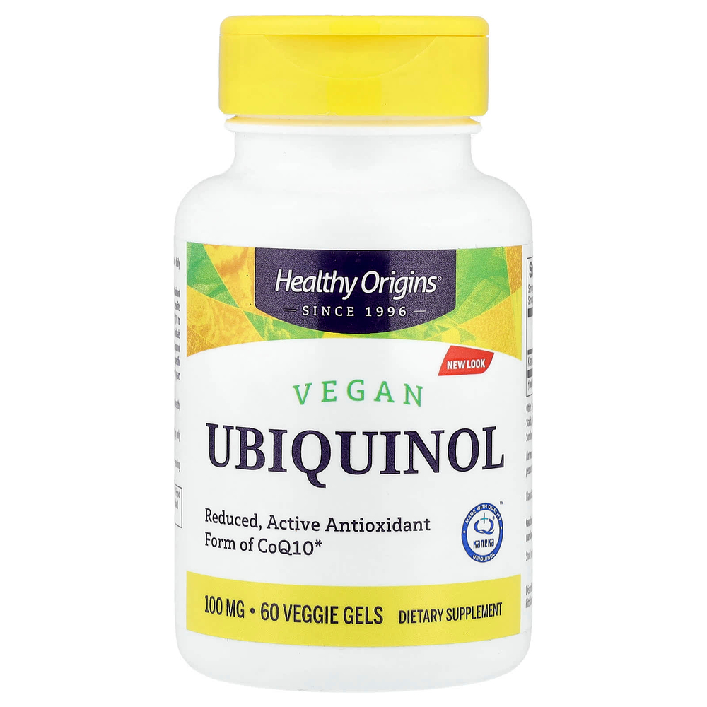 Healthy Origins, веганский убихинол, 100 мг, 60 растительных капсул