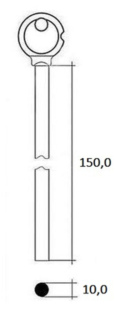 10х150 диам. Ригель круглый Гравер 15138