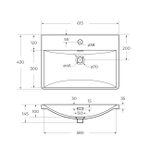 Подвесная тумба с раковиной Belbagno DUE 60 см Оружейная сталь DUE-600-2C-SO-GM-P + BB-8076-3-60