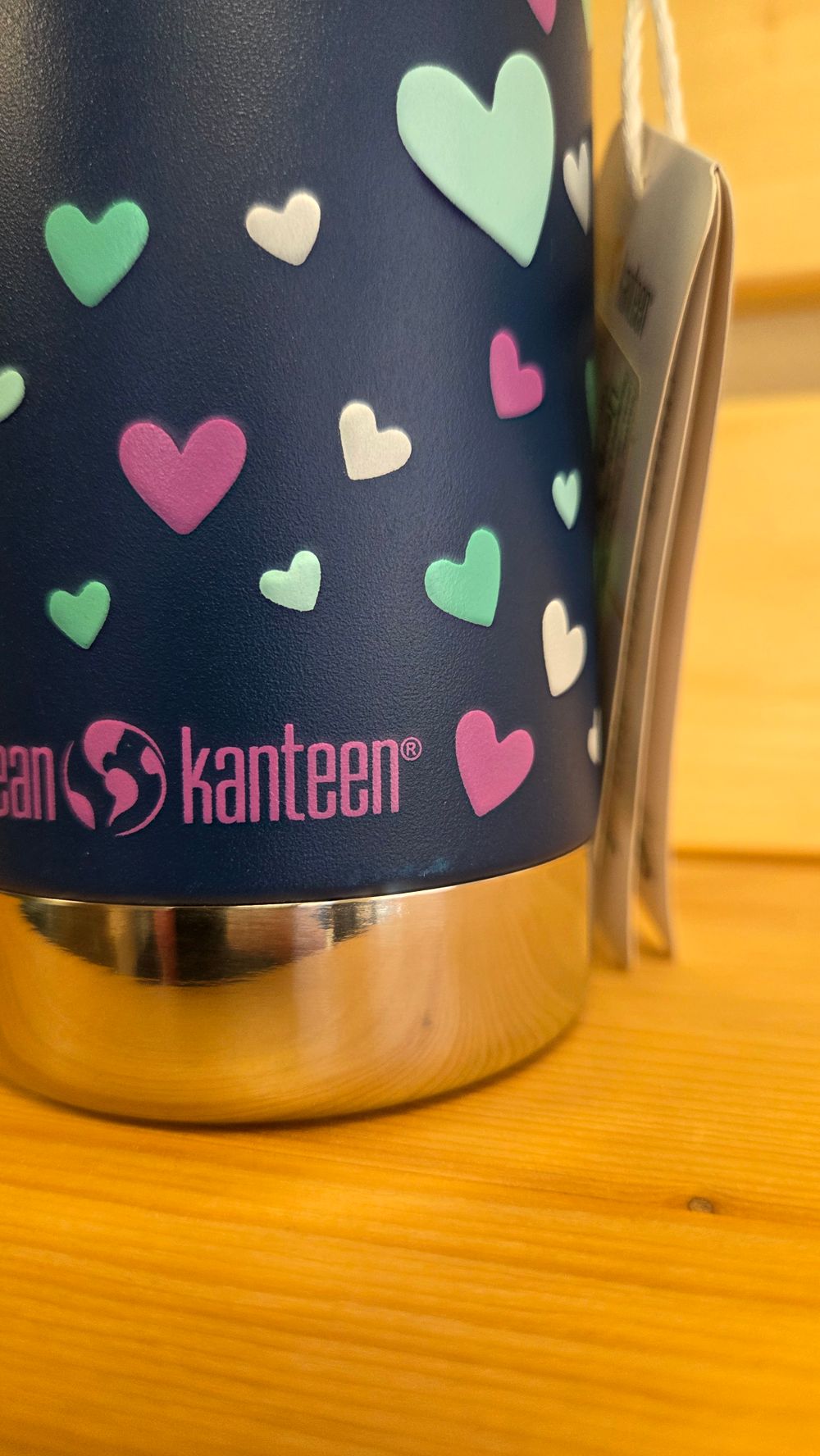 Термокружка Klean Kanteen TKWide Twist Cap 12oz (355 мл) Navy Hearts (витринный образец, потертости)