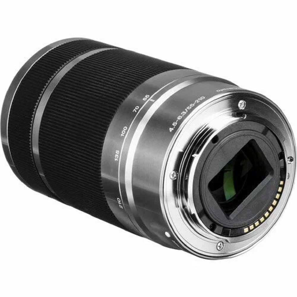 Объектив Sony 55-210mm f/4.5-6.3 E (SEL-55210), серебристый.