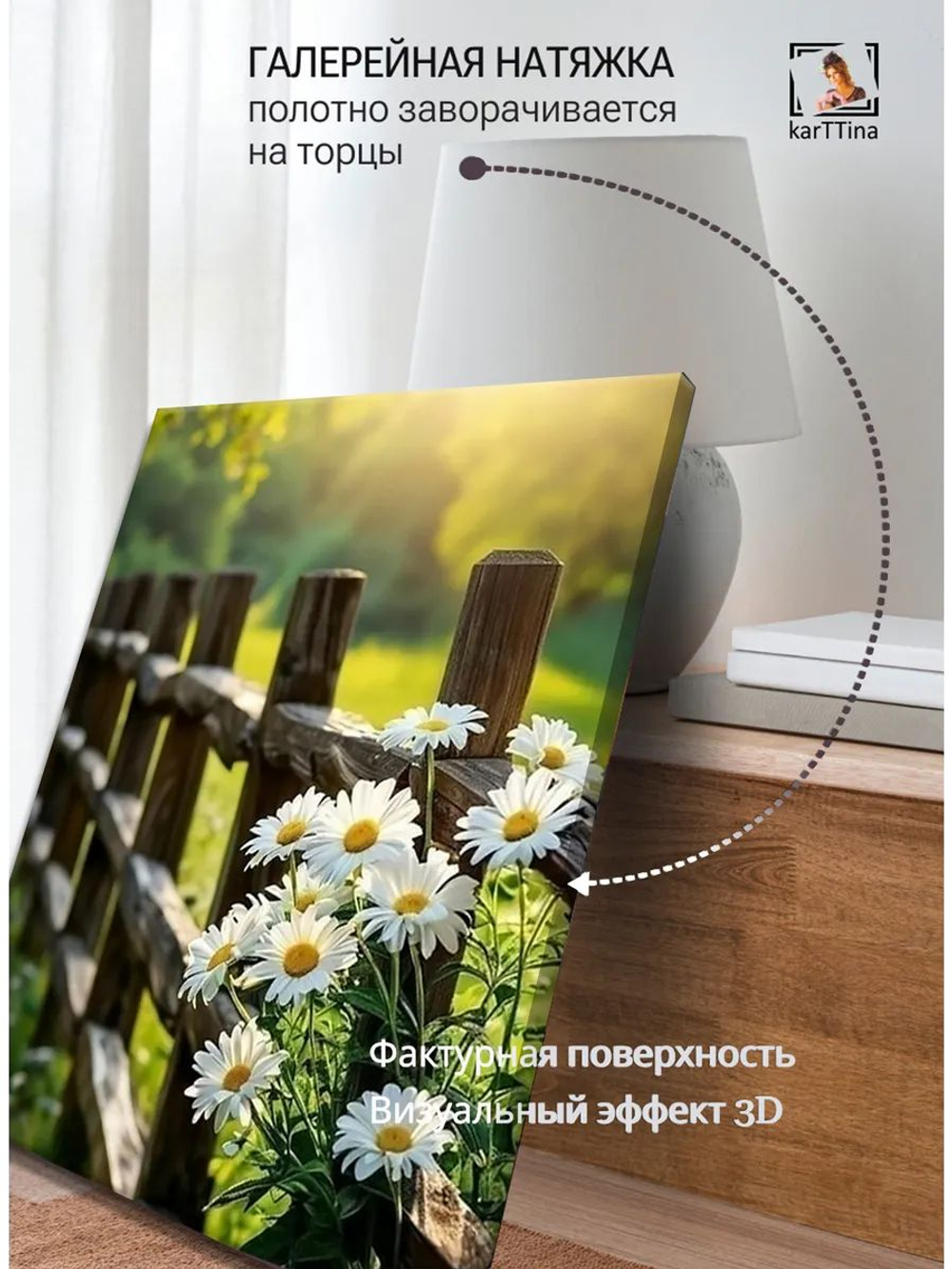 Картина "Лавандовый закат", для интерьера 50х70см 1шт.