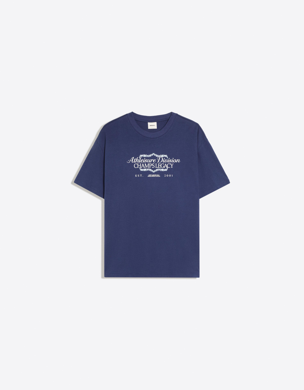 Мужская футболка relaxed fit с коротким рукавом и принтом, арт. 4304/218 - BERSHKA