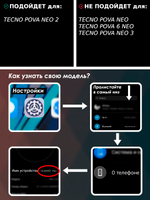 Стильный чехол-книжка из кожи для TECNO POVA NEO 2 с отделом для наличных, 3 слотами для карт и подставкой