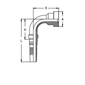 Фитинг DN 20 SFS CAT 3/4 41.3 (90) Interlock