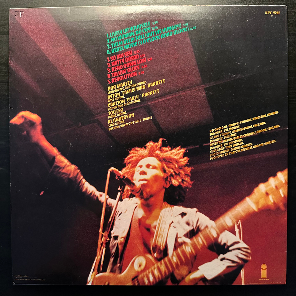 Bob Marley & The Wailers ‎– Natty Dread (Англия 1974г.)