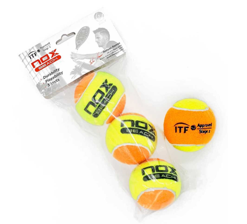 Мячи для пляжного тенниса Nox ITF Beach Tennis пакет 3 шт.