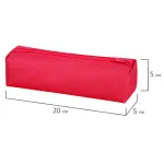 Пенал мягкий 1 отделение 200*50 Пифагор красный, ткань