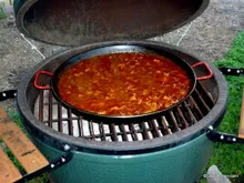 Керамический гриль Big Green Egg 2XL (самый большой) на модульной подставке, 73 см