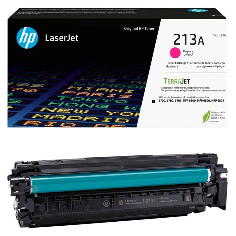 Картридж HP W2133A (213A) для Color LaserJet Enterprise 5700/6700, Enterprise Flow MFP 5800zf/6800 пурпурный (3K)