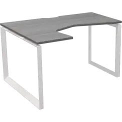 Стол эргономичный левый на металлокаркасе НТМП.О-040.ЛВ  1400x1000x750 Аргентум-МП