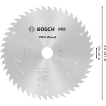 Циркулярный диск PRO Wood Cordless 165x1.5x20 мм 48T BOSCH 2608837687