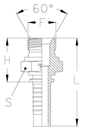 Фитинг DN 12 BSP (Ш) 5/8