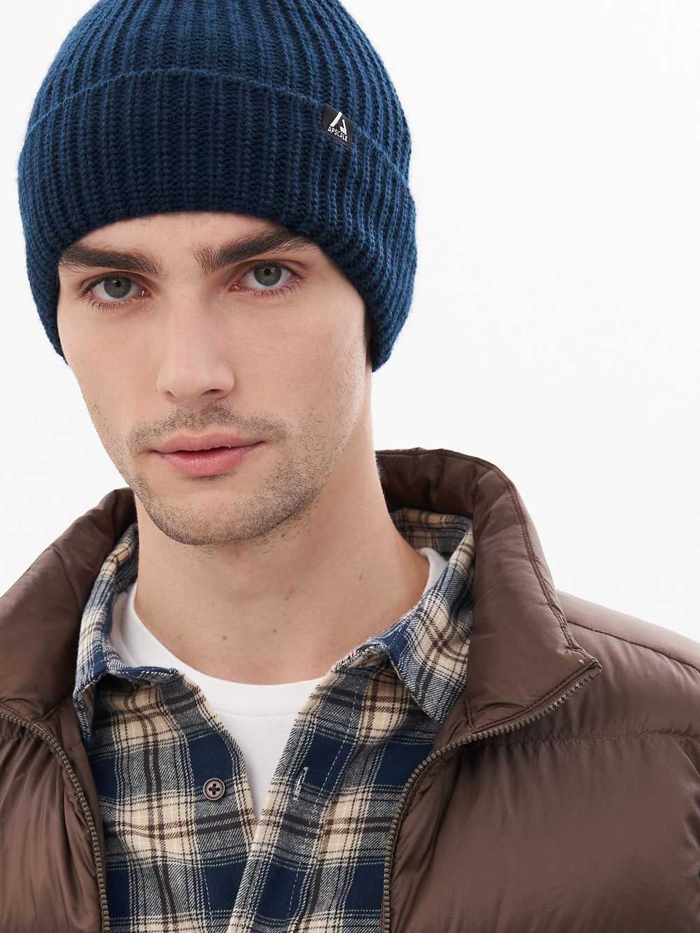 Шапка Apscale Lodge Dark Blue на флисе