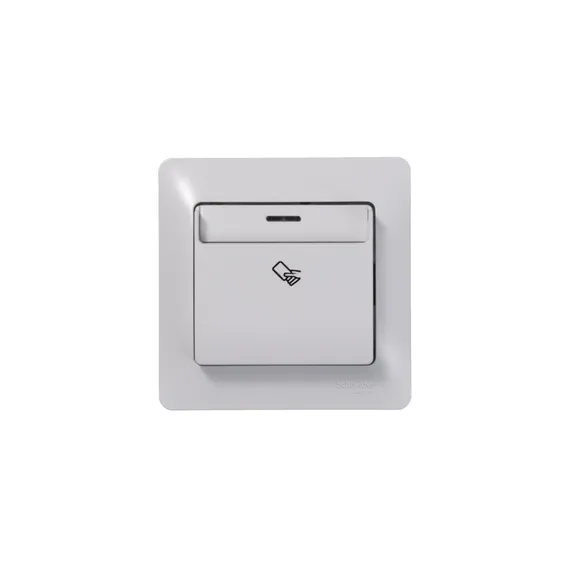 Выключатель карточный с подсветкой, без задержки отключения Systeme Electric Glossa Белый GSL000169